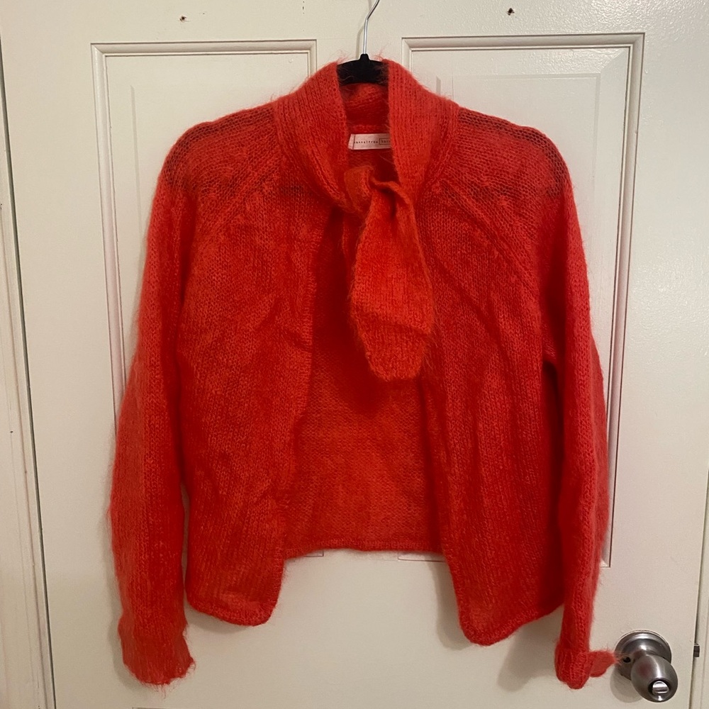 Hansel From Basel Cashmere Cardigan with Neck tie